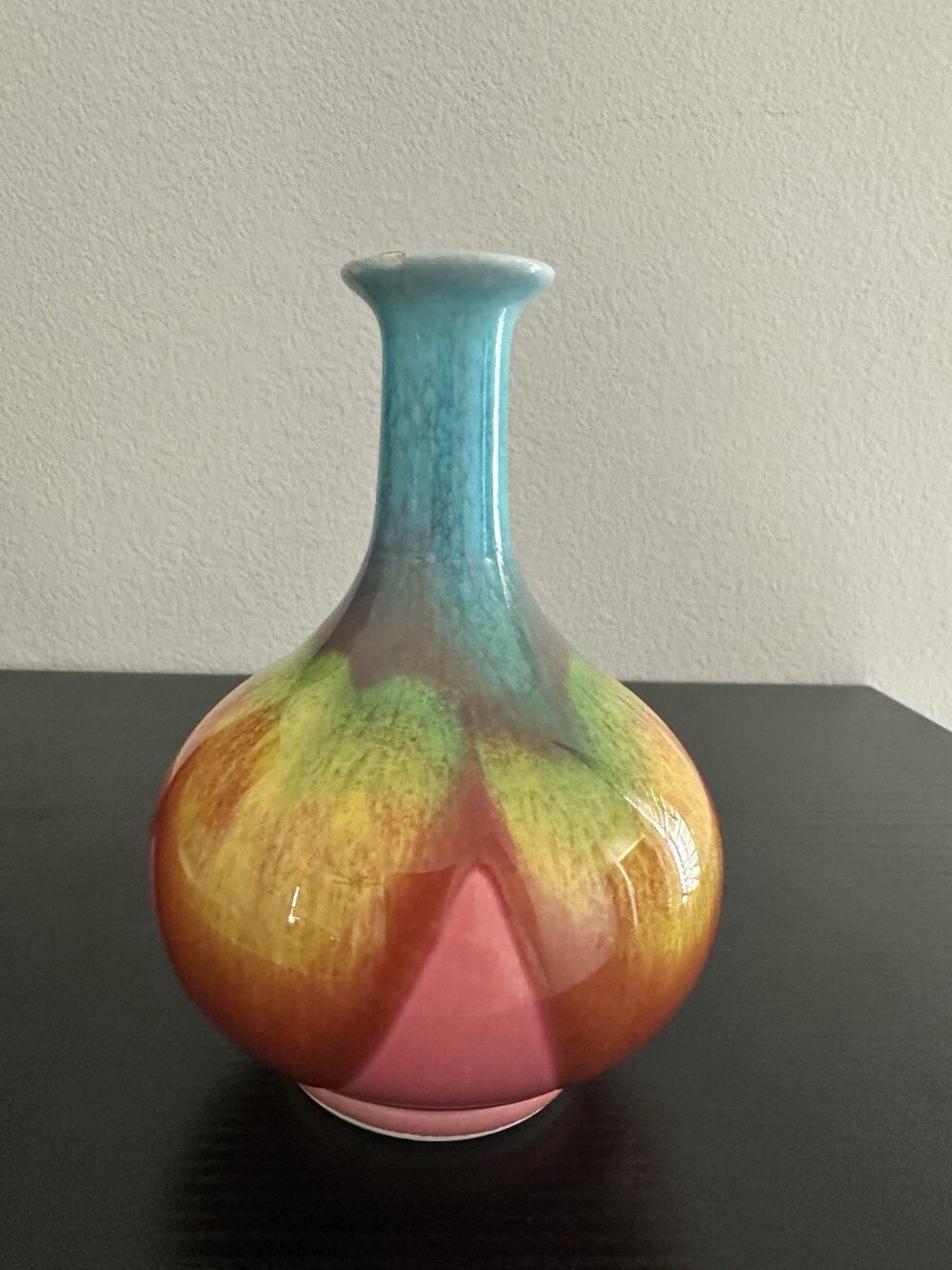 Vintage Norleans Japan Bud Vase Beautiful Glaze 5” Tall
